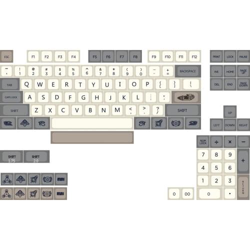 PBT thermal sublimation XDA high personality key cap 60/64/68/84/87/96/980/104/108