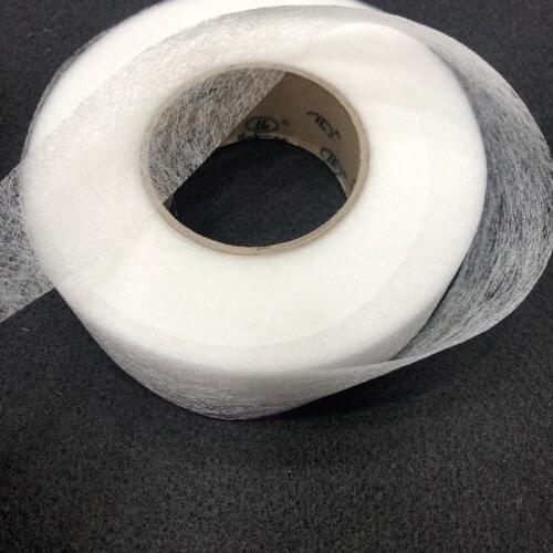 Fusible Interlining White 70yards Double-sided Non-woven Thin Ironing Cloth Sewing Accessory Garment Patchwork Fabric Tape