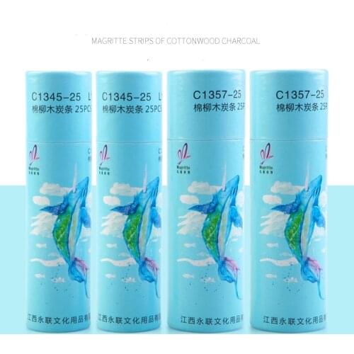 25pcs Professional Artist Sketching Charcoal Strip 5-7mm Different Size Drawing Sketching Tools Student School Art Supplies