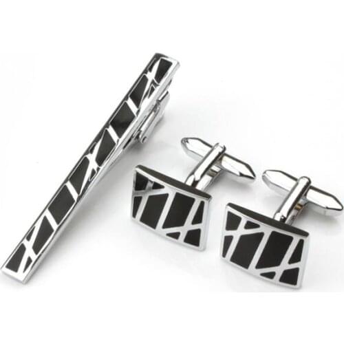 Luxury Business Style Cufflinks Tie Clip Set Tie Bar Quality Cuff Links Tie Pin Set Cuff Gemelos Necktie Men Gift Jewelry 10sets