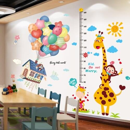 [SHIJUEHEZI] Cartoon Balloons Wall Stickers Vinyl DIY Animals Wall Decals for Kids Rooms Baby Bedroom Nursery Decoration