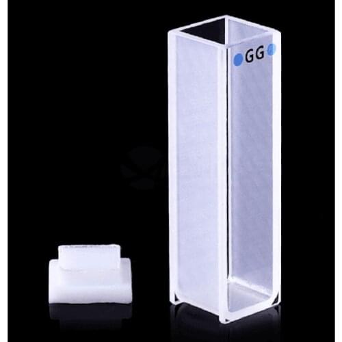 Optical Glass Cuvette Spectrophotometer Science Experiment Transparent resistant Acid and Alkal 10mm-3.5ml-G 2PCS