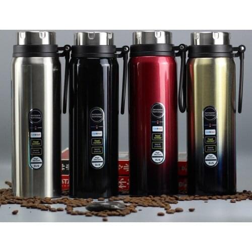 Outdoor Thermos Travel Hiking Office Stainless Steel Portable Kids Thermo Bottle Leakproof Coffee Tea High Capacity Vacuum Cup