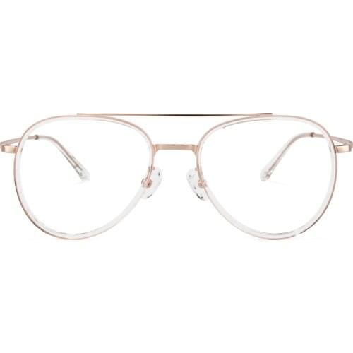 Zeelool Chic Aviator Eyeglasses with Clear Lens for Women TX531583-03 Crystal