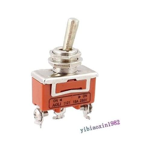 10pcs AC 250V 15A Amps ON/ON 2 Way SPDT Screw Terminals Toggle Switch