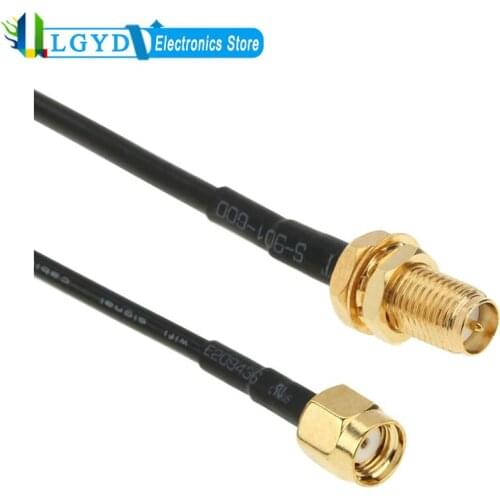2.4GHz Wireless RP-SMA Male to Female Cable (178 High-frequency Antenna Extension Cable)