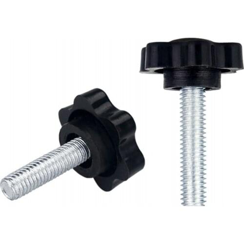 2pcs M8 Thread Star Shaped Clamping Nuts Knob for Industry Equipment Bakelite Plastic Head Handle Screw Head Diameter 48# Hex