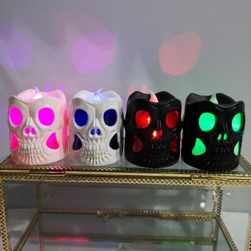 2020 Skeleton Candle Lights Halloween Decoration Lights Warm White Halloween Home Decoration Electronic Light Accessories