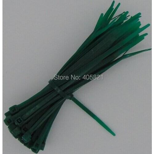 3*100 Green Self-locking Nylon PA66 Cable Ties//Zip Ties 1000PCS/Bag