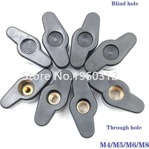 5pcs M4 M5 M6 M8 35#Head Diameter Plum Bakelite Hand Tighten Nuts / Butterfly Plastic Head Hand Knob Nut