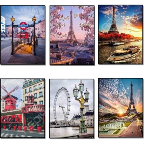5D DIY Diamond Mosaic Paint Paris Love Story Diamond Embroidery Full Square/Round Drill Diamond Painting Home Decoration Crafts