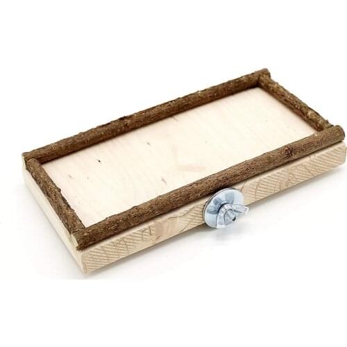 Wooden Pet Toys Bird Parrot Bite Toy Platform Stand Rack Toy Food Box Hamster Branch Perches for Bird Cage Toys Pet Supplies