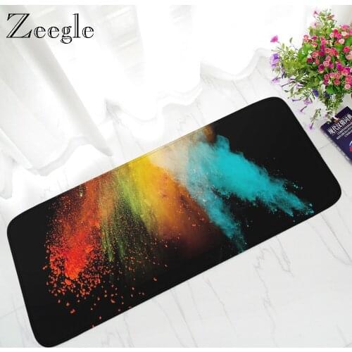 Zeegle Flannel Kitchen Carpet Table Chair Floor Mat Outdoor Doormat Anti-slip Area Rug Kitchen Mat Doormat Outdoor Foot Mat