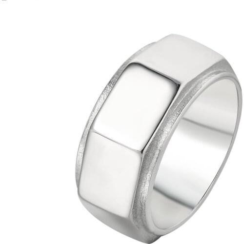 New Finger 316L Stainless Steel Ring men Fashion Jewelry Ring Best Present Wide Silver gold black Color Irregular Ring for Women