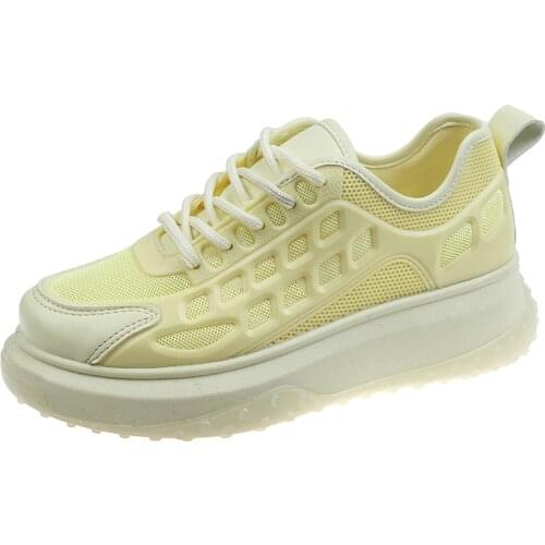 Summer New Simple Trend Ladies Sports Shoes Comfortable And Versatile Soft Non-slip Wear-resistant Luminous Thick-soled Sneakers