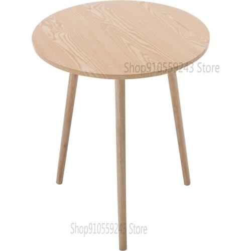 Nordic Small Coffee Table Solid Wood Side Table Bedroom Small Round Table Side Table Simple Coffee Table Sofa Side Table Creativ