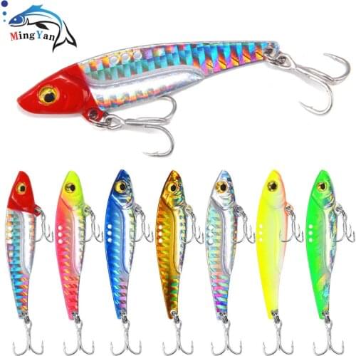 7 Colors Metal VIB 8g13g16g20g Lures Strong Vivid Vibrations Spoon Lure Fishing Bait Bass Artificial Hard Bait 3D Eyes Hot Sale