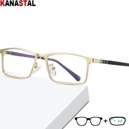 Men Anti Blue Light Blocking Glasses Retro TR90 Metal Small Square Frame Women Computer Eyewear Myopia Hyperopia Reading Glasses