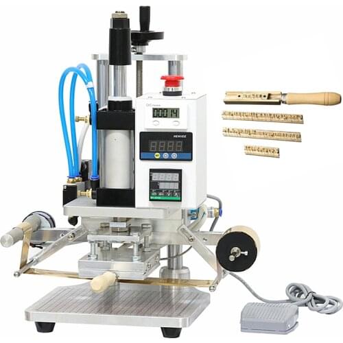 PVC Card Book Leather Paper Wood Custom Logo Embossing pneumatic Hot Foil Stamping Machine Heat Press Machine
