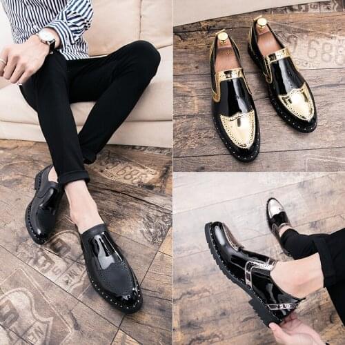 Luxury personality fashion mens shoes party shoes mens shoes new classic leather mens shoes casual shoes large EUR 38------48