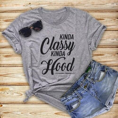Skuggnas Kind classy Kinda hood T Shirts Ladies funny girl gifts graphic women t-shirt tumblr tee grunge aesthetic tops