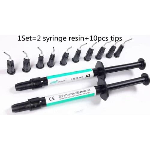 Set of 2 Dental UT Flowable Light Cure Resin A3 Color 0.8ml/Syringe