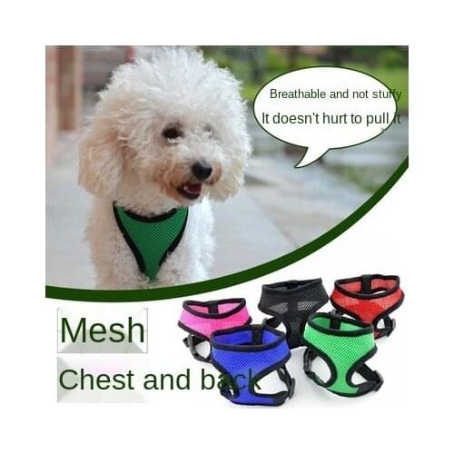 Free Breathable Small Dog Pet Harness and Leash Set Puppy Cat Vest Harness Collar For Chihuahua Pug Bulldog Cat arnes perro Hpt