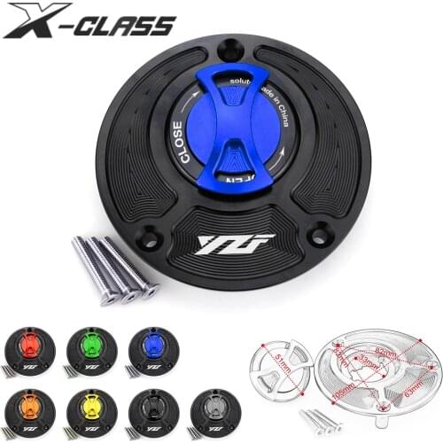YZF Motorcycle Fuel Gas Tank Cover Cap Protector CNC Aluminum Accessories for Yamaha YZF R3 14-18 R25 15-18 R15 R125 R1 R6 R6S