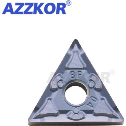 TNMG1604-BF BM NT1215 Turning Tools Inserts CNC Center Lathe For Stainless Steel Processing AZZKOR Triangle Carbide Blades 10pcs