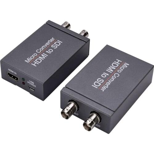 5V 1080P HDMI-Compatible to 2CH SDI Converter MicroSDI 3G-SDI/HD-SDI broadcast to HDMI-Compatible Converter Adapter for Computer