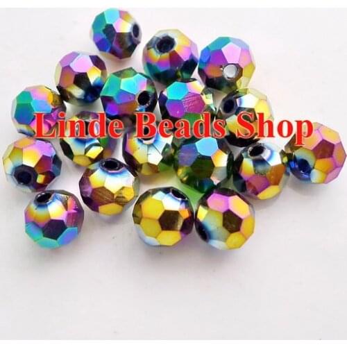 Free Shipping!! AAA Top Quality 4mm Crystal Technicolor Coating colour Crystal 5000 Round faced Beads 1000pcs/lot RB0400450