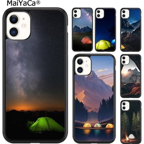 MaiYaCa Camping Nature Mountain Phone Case For iPhone 5s SE 6 6s 7 8 plus X XR XS 11 12 pro max Samsung Galaxy S8 S9 S10 shell