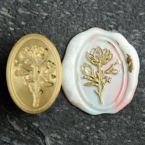 Magnolia Flower Wax seal stamp kit wedding custom, botanical wedding wax stamp seal ,sealing wax stamp,seal stamp wedding