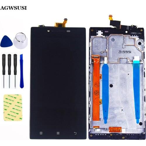 New For Lenovo P70 LCD Display Touch Screen Digitizer Assembly for Lenovo P70t LCD Touch For Lenovo P70a LCD Screen Frame