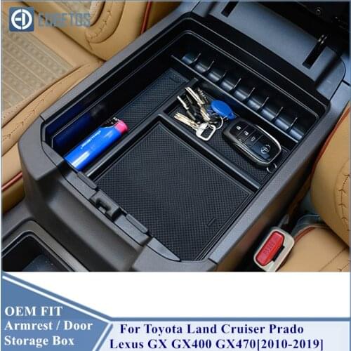 For Toyota Land Cruiser Prado LC150 FJ150 FJ120 and Lexus GX GX400 GX470 Car Central Armrest Box Stowing Tidying Glove Box
