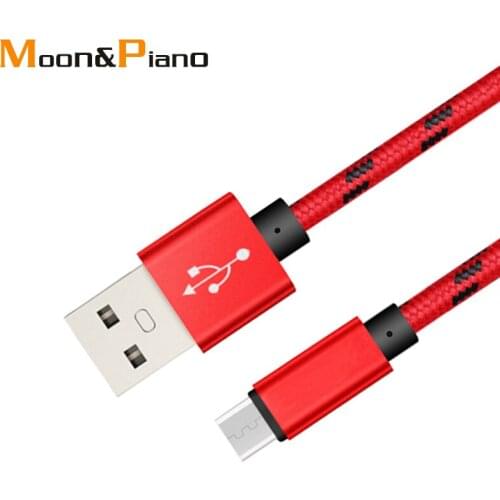 Micro USB Cable Universal Charging Cable for Android Phones Data Sync Charger 1m Wire 5V2A Fast Charging Nylon data Cables