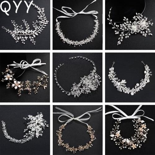 Classic Handmade Headbands Austrian Crystal Hair Vine Wedding Hair Accessories Bridal Headpieces Brides Tiaras for Women