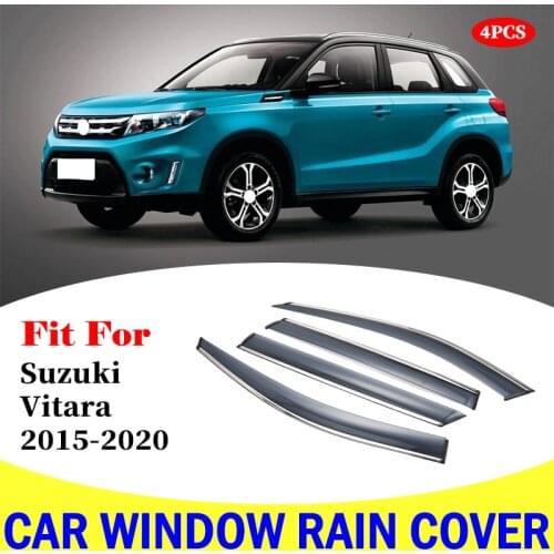 FOR Suzuki Vitara 2015-2020 window visor car rain guard shiend deflectors awning trim cover exterior car stylinng accessor