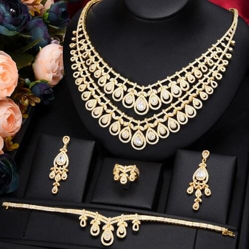 Missvikki Luxury Gorgeous Peacock feather Necklace Earrings Jewelry Set Women Wedding Sparkly Women Engagement High Quality