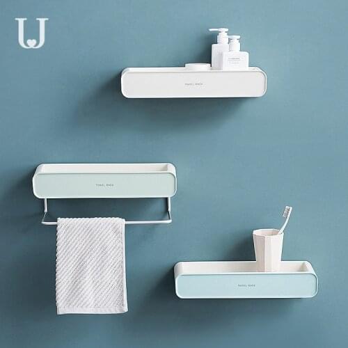 JORDAN&JUDY Wall Bathroom Shelf Shampoo Cosmetic Shower Shelf Drainage Storage Rack Home Bathroom Accessories Towel Storage Rack