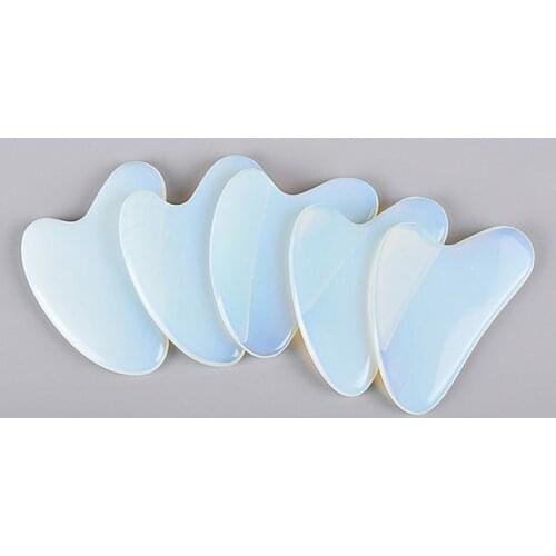 Natural Opal Jade Roller Guasha Scraper For Face Gua Sha Massage Tool Set Facial Roller Massager Guasha Board Jade Massager