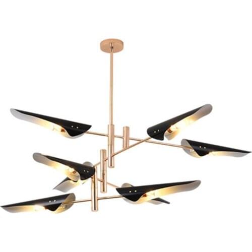 Nordic postmodern living room pendant lights simple creative restaurant designer personality oblique tube pendant lamp