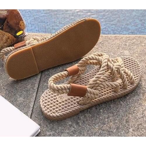 2020 new sandals womens shoes braided rope casual style fashion sandals women summer sandals