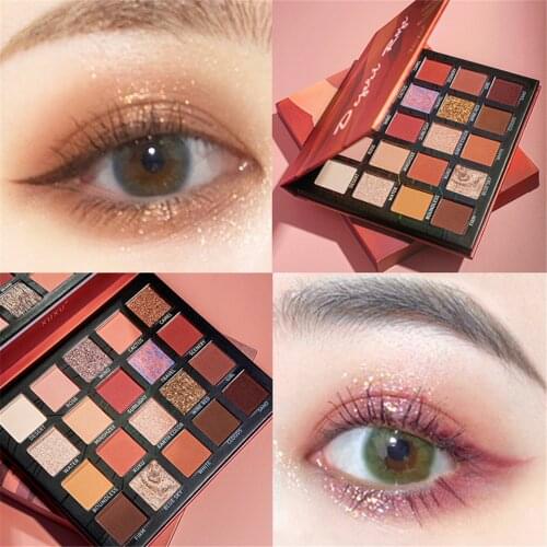 20 Color Eye Shadow Palette Matte Pearlescent Polarized Long-Lasting EyeShadow Glitter Pigment Metallic Shimmer Easy To Wear