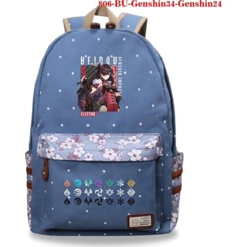 Hot Sale Genshin Impact Anime Backpack Kids Boys Girls School Backpacks Women Floral Backpack New Laptop Bags Teen Book Rucksack