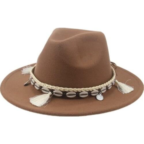 Fedora hats men women band belt western cowboy jazz caps solid black white casual outdoor winter autumn felted dress women hats