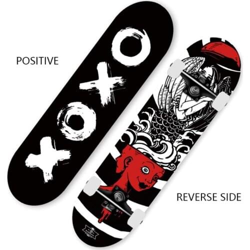 Skateboard 31" with 7 Layer Maple Alloy Bracket Double-Sided System Pattern Lots Style Skateboard for Beginner Kids Skateboards