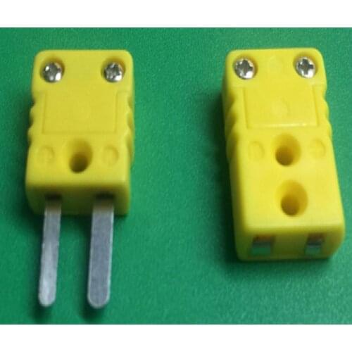 10 Set/lot K Type Thermocouple Connector Thermocouple Yellow Plug K Type Temperature Sensor Joint for Temperature Measurement