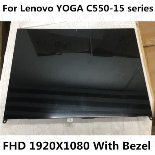 Test well 15.6'' LED LCD Touch Screen DigitIzer Assembly replacement For Lenovo yoga c550-15 series laptop FHD 1920*1080