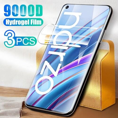 3Pcs Full Curved hydrogel film For Realme Narzo 30 4G 2021 Phone Screen Protector Real me Realmi narzo30 Protective film cover